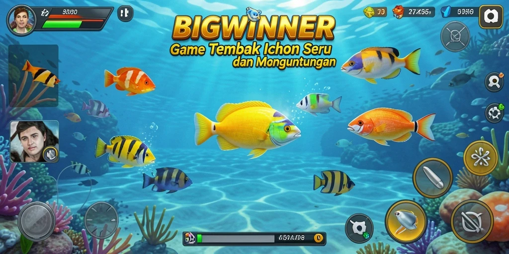 Gameplay seru BIGWINNER yang menampilkan aksi mengasyikan di lautan.
