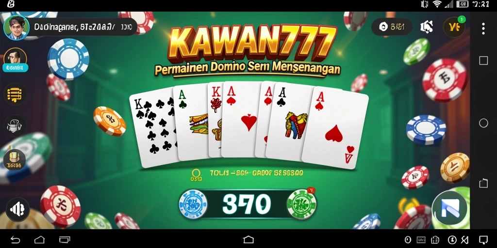 Tampilan gameplay seru KAWAN777 saat bermain Domino.