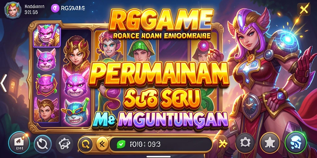 Screenshot RPGAME menampilkan gameplay menarik dengan simbol Slot berkilauan.