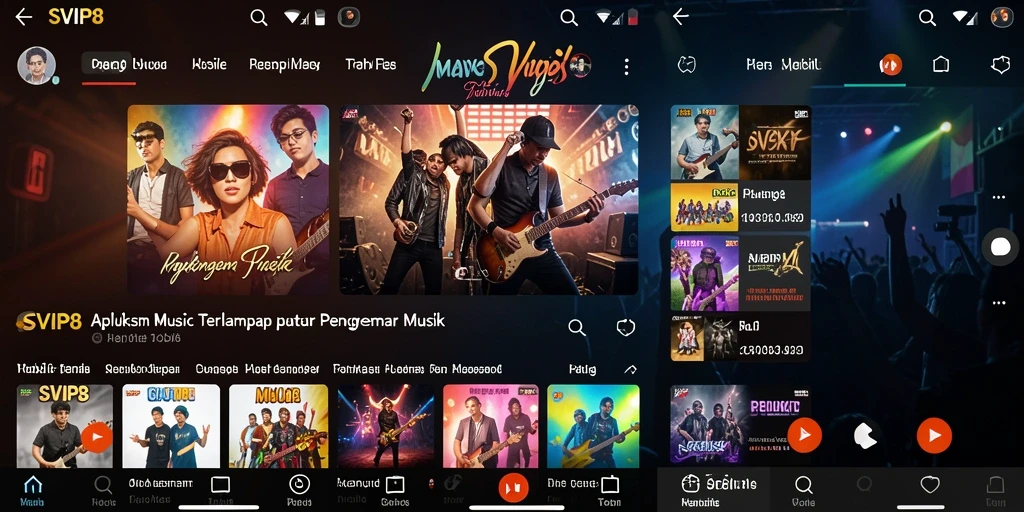 Screenshot gameplay SVIP8 yang menunjukkan aksi seru bermain musik.