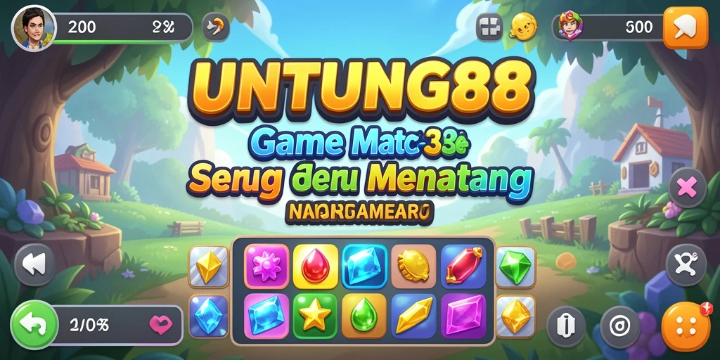 Gameplay Match-3 yang menarik dengan kombinasi warna-warni.